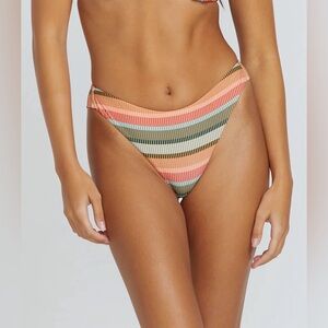 Volcom SOL SONG STRIPE CHEEKINI BIKINI BOTTOM - MULTI